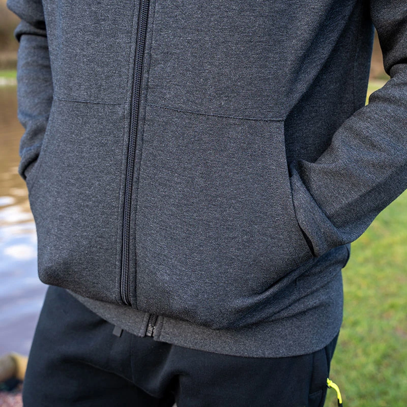Matrix Charcoal Marl Zip Hoodies